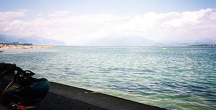 Soda and ice cream down at Lago di Garda