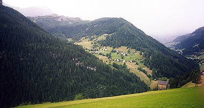 Marmolada (as a white shadow in the distance)