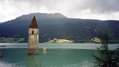 Reschensee church